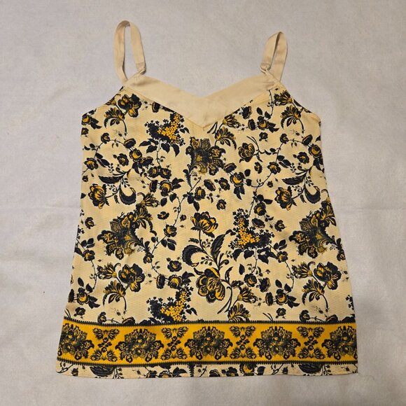 Intimately Free People Floral Print‎ Sleeveless Top With Ribbon Tie Back Size S - Picture 1 of 7